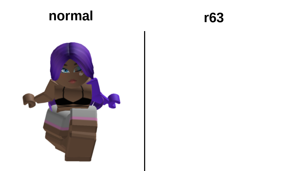 Things that shouldn't be in roblox. THERE ARE R63 CHARACTERS?