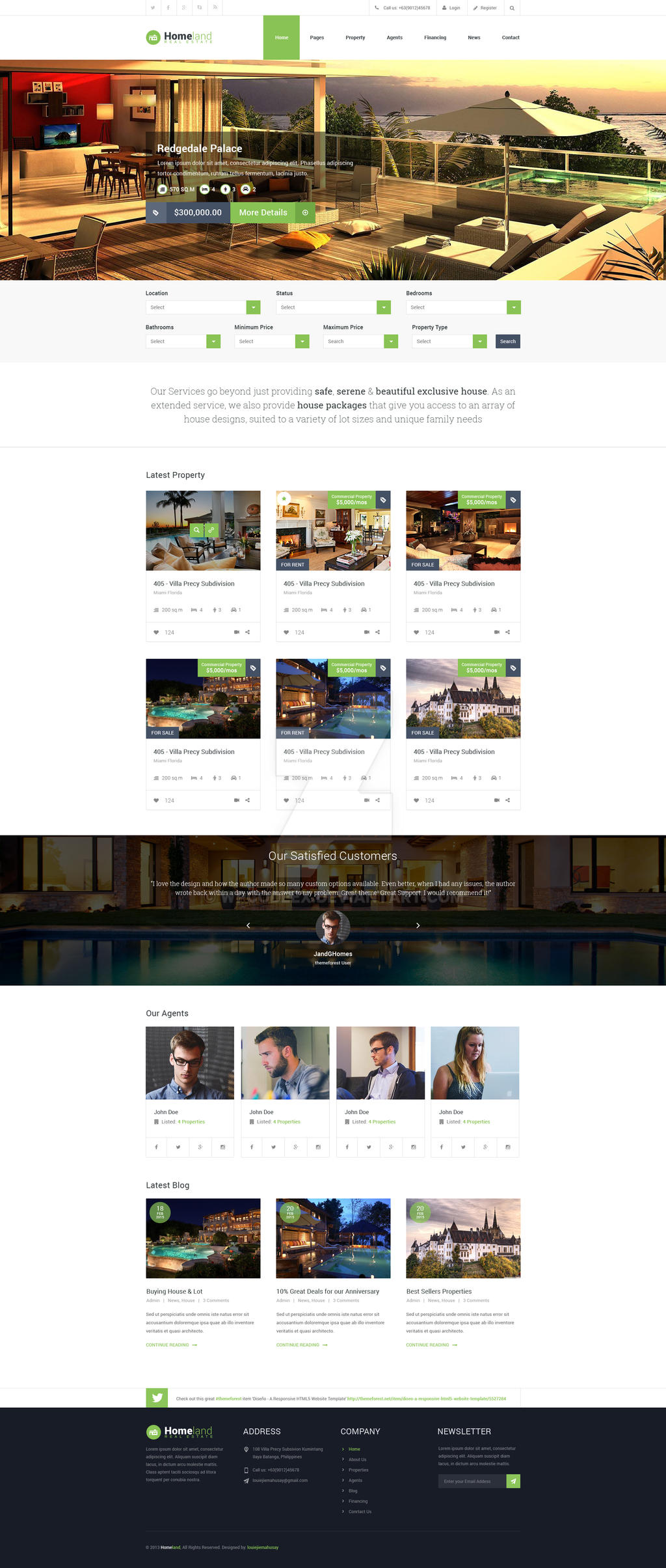 Homeland - Responsive Real Estate WordPress Theme