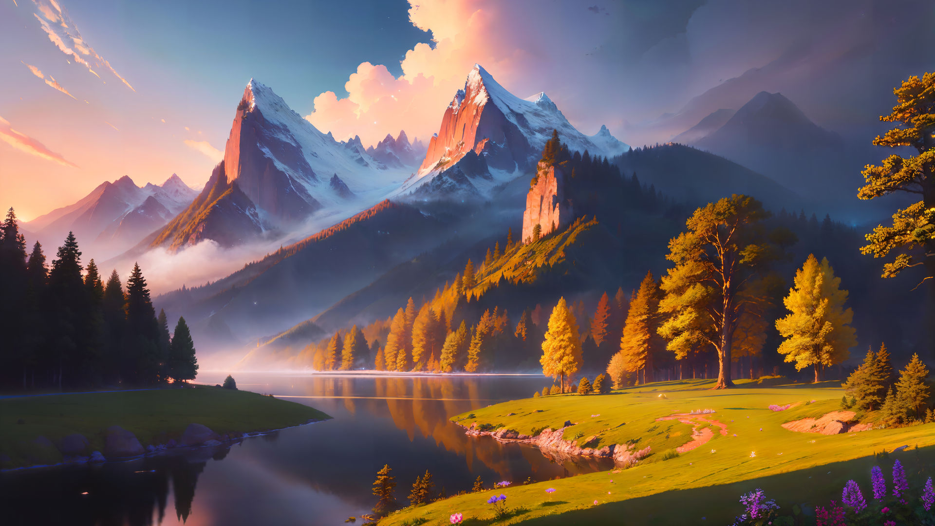 Beautiful Lake Landscape Scenery 4K 8K Wallpapers, HD Wallpapers