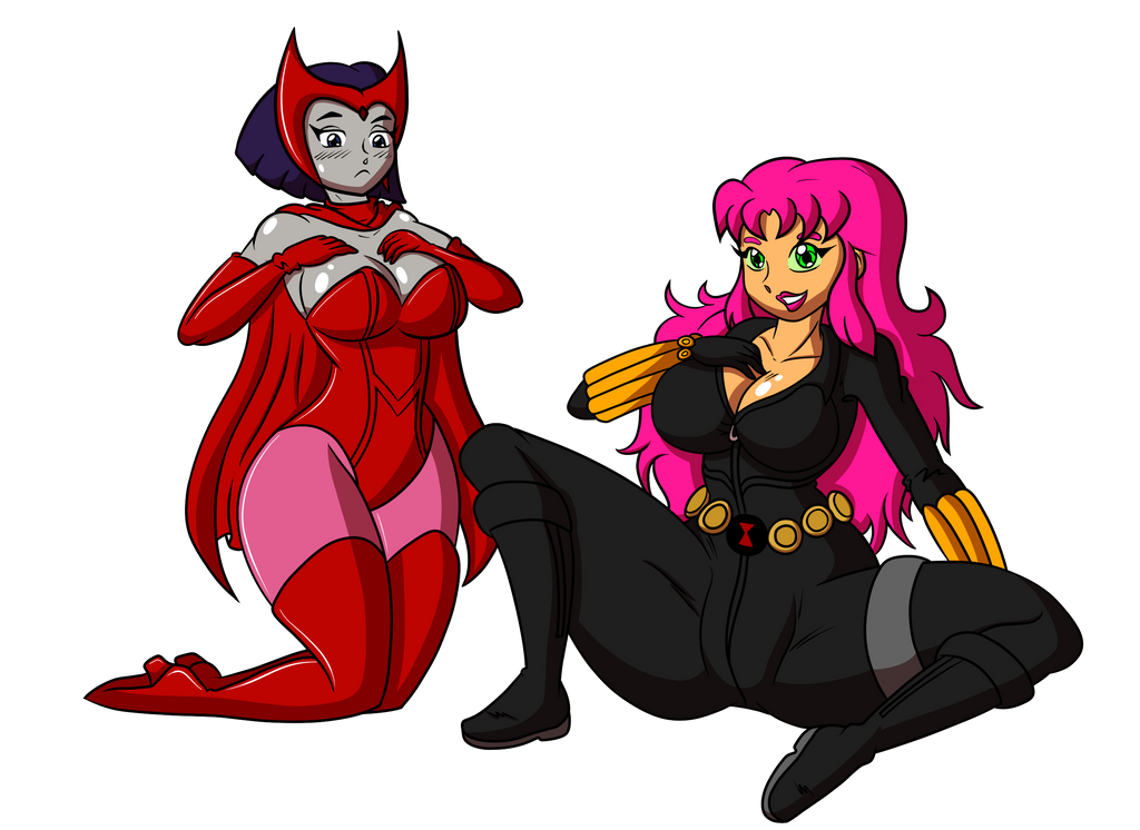 Raven and Starfire Cosplaying The Avengers Girls by DJWill on DeviantArt.
