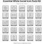 Essential White Social Icons Pack HD