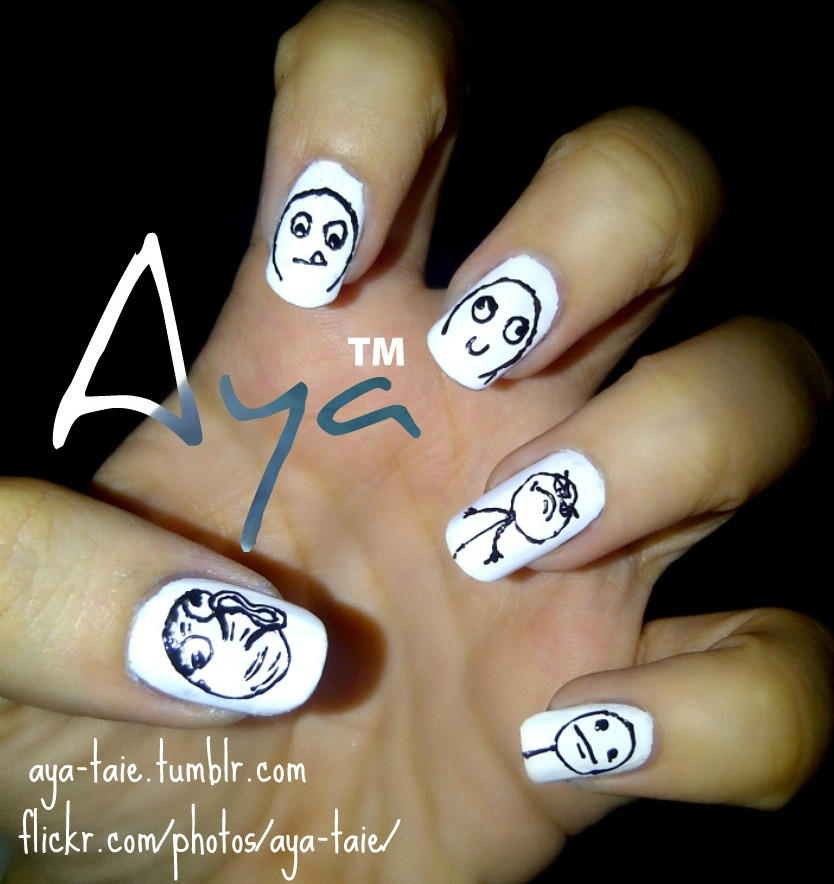 Meme Nail Art by Ayooshie on DeviantArt