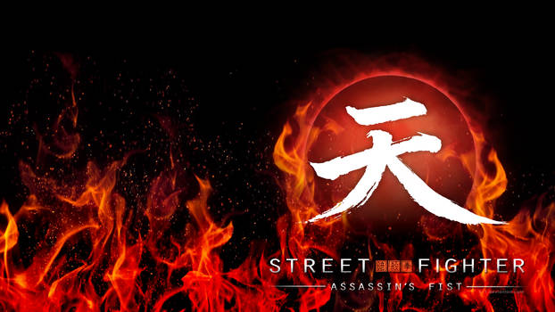 Street Fighter Assassin's Fist Logo (Flames/Black)