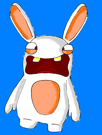 A screaming RABBID by AgentCat13 on DeviantArt