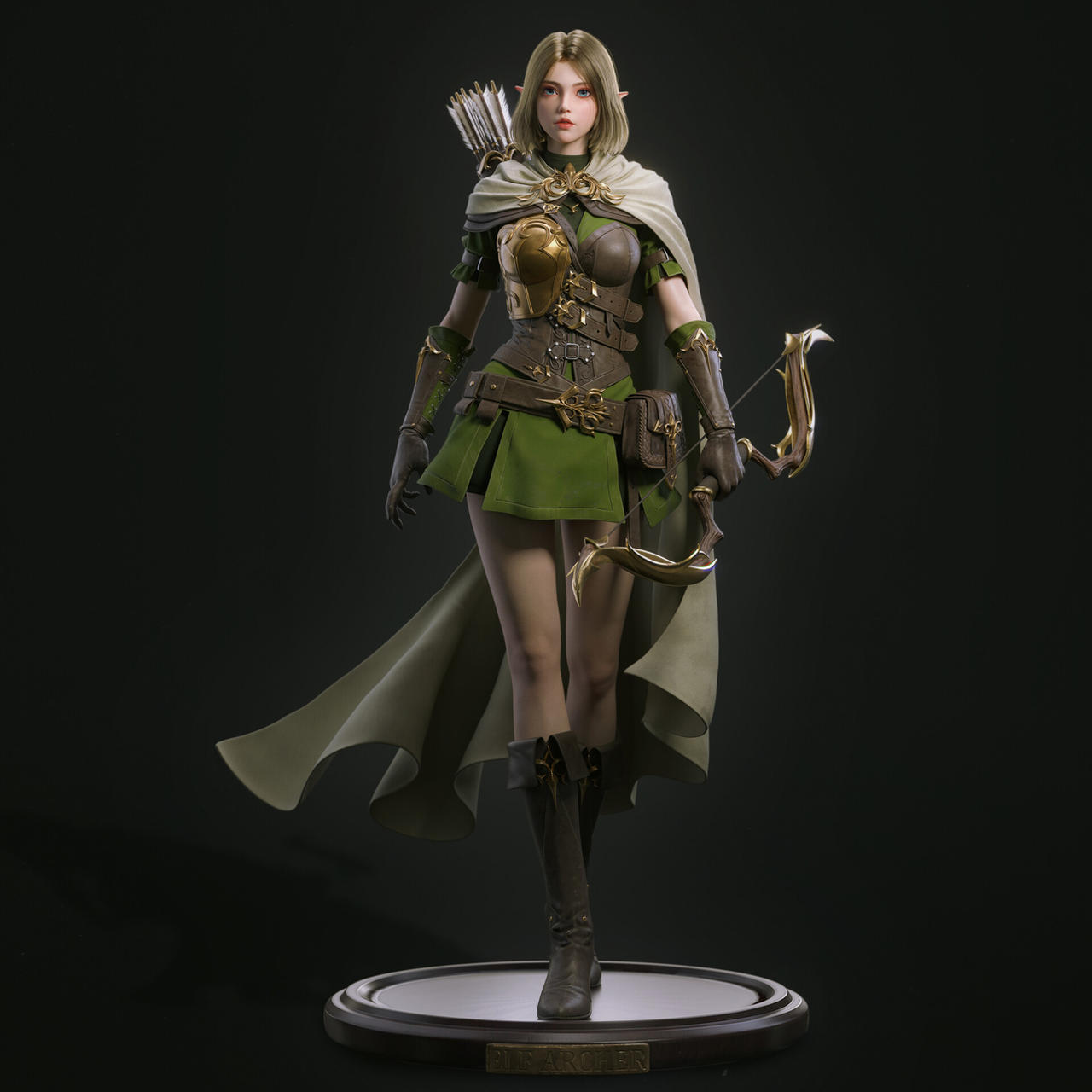YCFCG Student modeling works elf shooter by ycfwork on DeviantArt