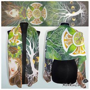 silk scarf 'Celtic Tree of Life' - commission