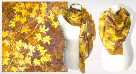 Silk scarf AUTUMN - FOR SALE