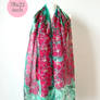 Hollyhock scarf custom size