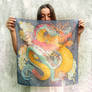 Chinese Dragon square scarf