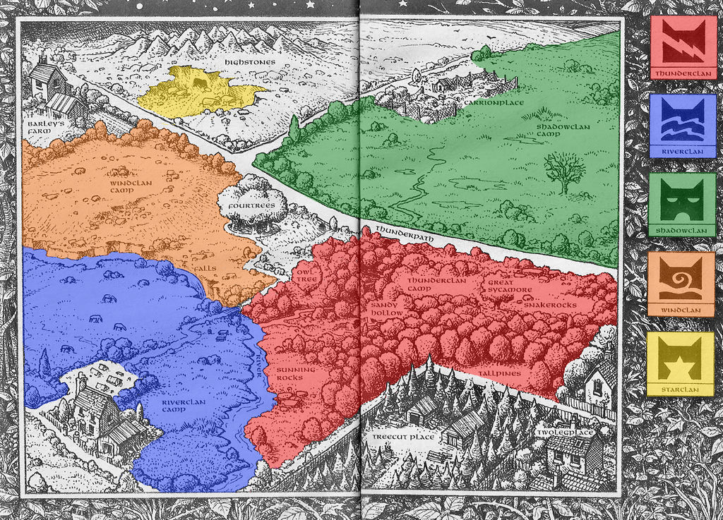 Warriors Forest Map by SunsetSongbird on DeviantArt