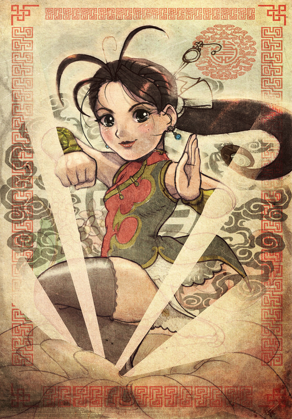 Kung fu Wu shu girl rocks