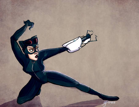 Catwoman in Aperture Labs