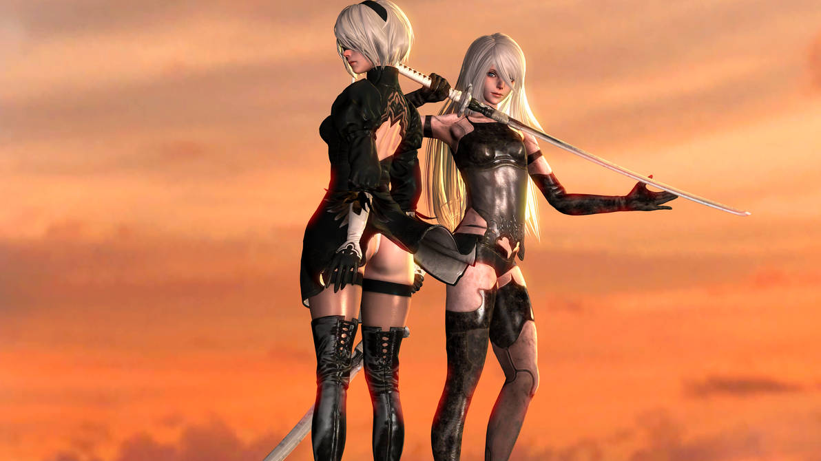 NIER Automata (01 - 2B and A2) by AdeptusInfinitus on DeviantArt