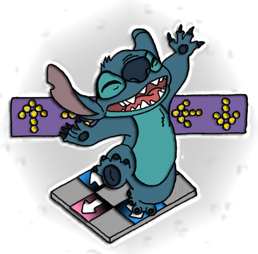 Stitch does DDR