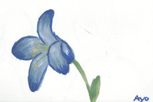 a blue flower