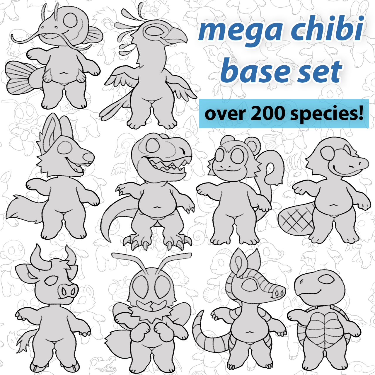 Chibi Mega mega chibi p2u base set - $15.00/1500 points! by thekingtheory on ...