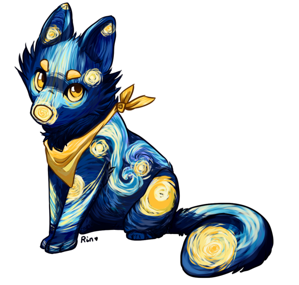 Starry Night Painted Pup [closed]