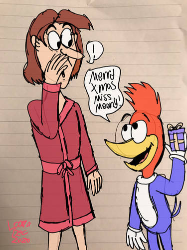 Woody Woodpecker and Miss Meany Xmas