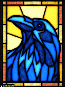 Raven Stained Glass
