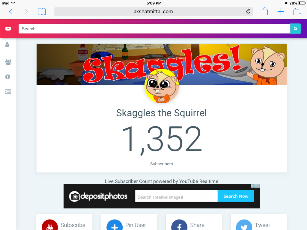 Live Subscribers Count: Skaggles by GrantHernando14 on DeviantArt