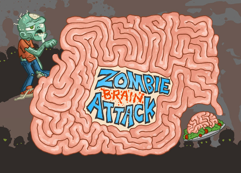 Zombie Brain Attack Maze