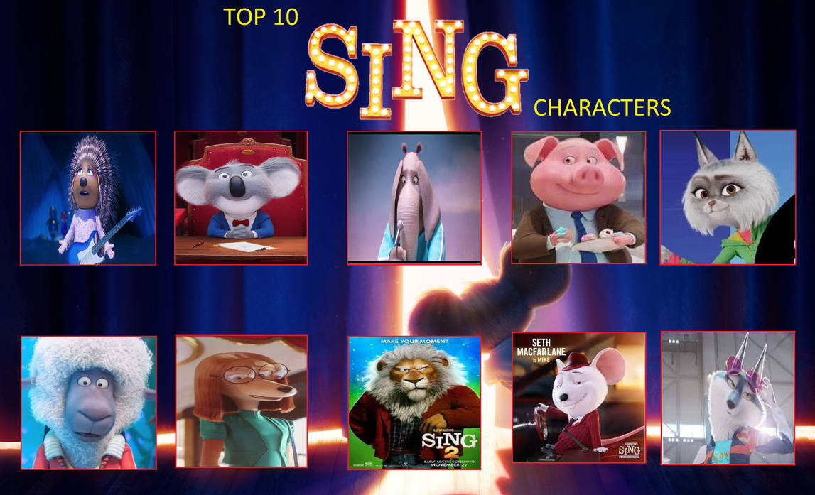 My Top 10 Sing Characters by ElenaTheHawk on DeviantArt