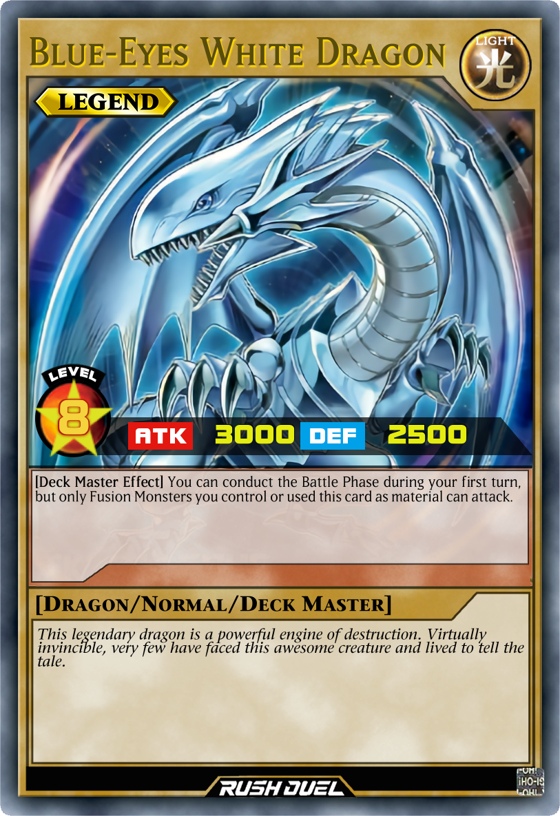 Blue Eyes White Dragon Deck Duel Links Blue-Eyes White Dragon (Deck Master-Rush Duel) by DragonRikaZangetsu on