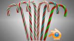 FREE Low Poly Candy Canes w/ Procedural Textures by LuxXeon