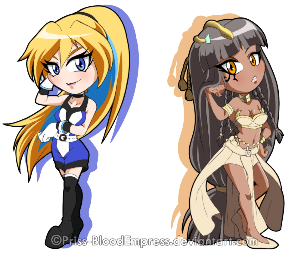 Chibi::. Yoshihiro style - Alyssah and Chione