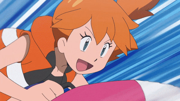 Misty in swimsuit surfing GIF