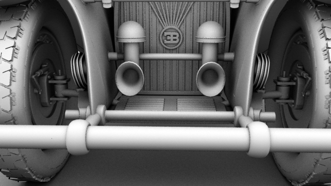 3D Bugatti 50T - Front AO