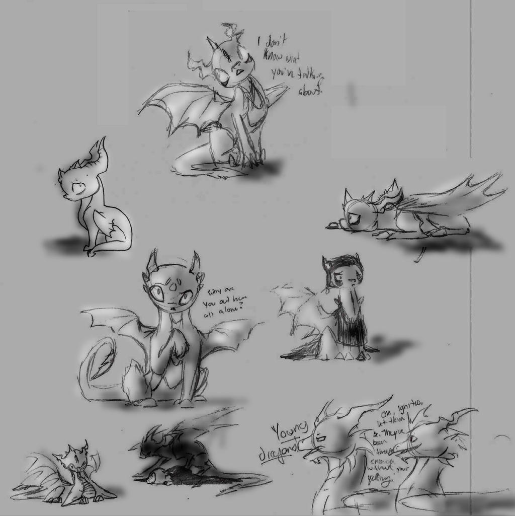 Sleepless Spyro sketches