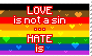 love is not a sin (gay (philadelphia flag))