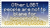 other lgbt people don't cause homo/transphobia