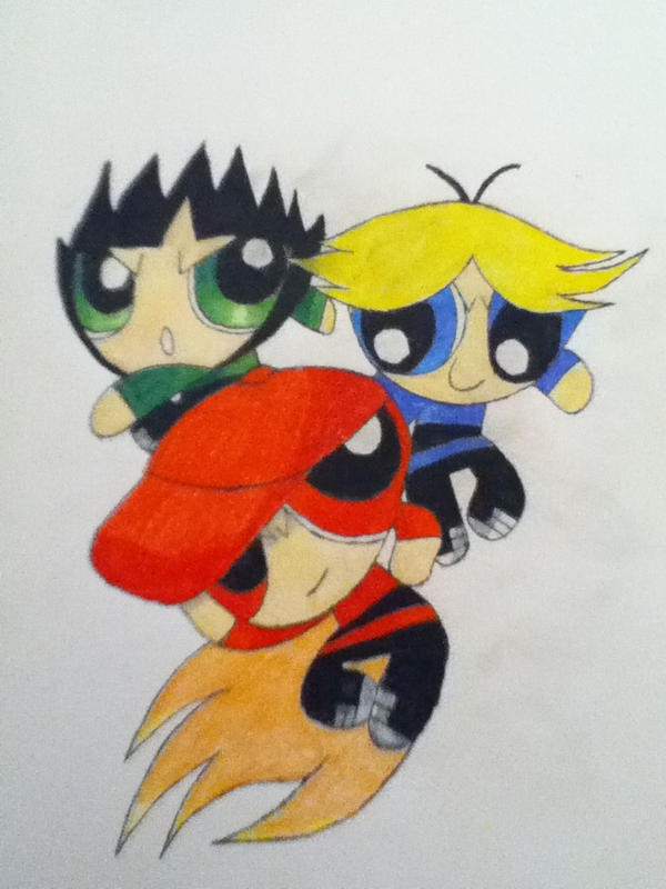 Boomer, Brick, and Butch AKA The Rowdyruff Boys by XRaeOne on DeviantArt