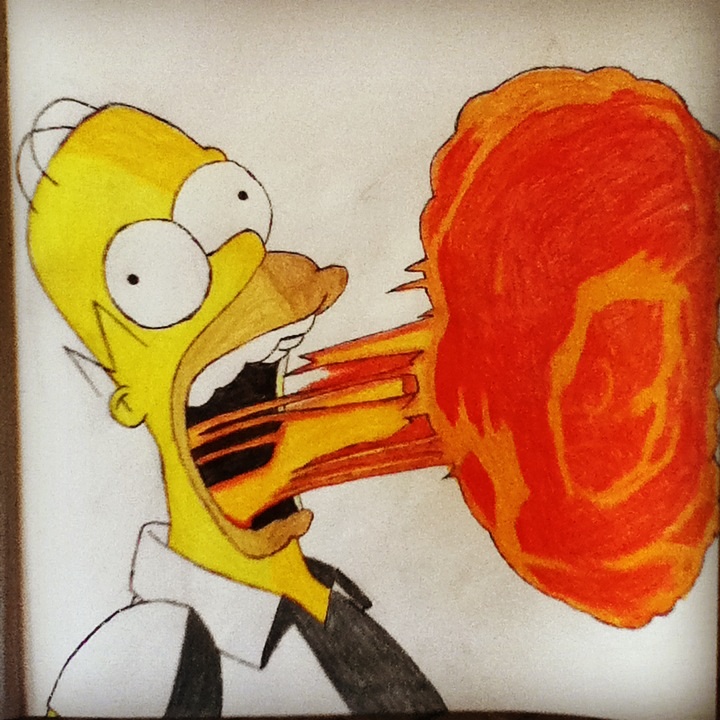 Homer Simpson Burping Fire