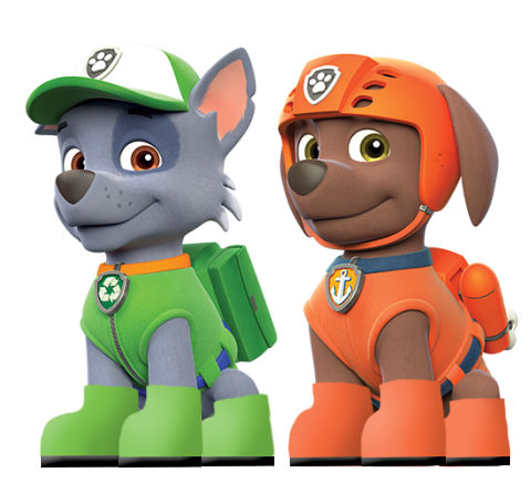 PAW Patrol - Rocky and Zuma With Boots by on DeviantArt