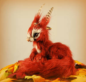 Red Squirrel Doll - poseable fantasy creature