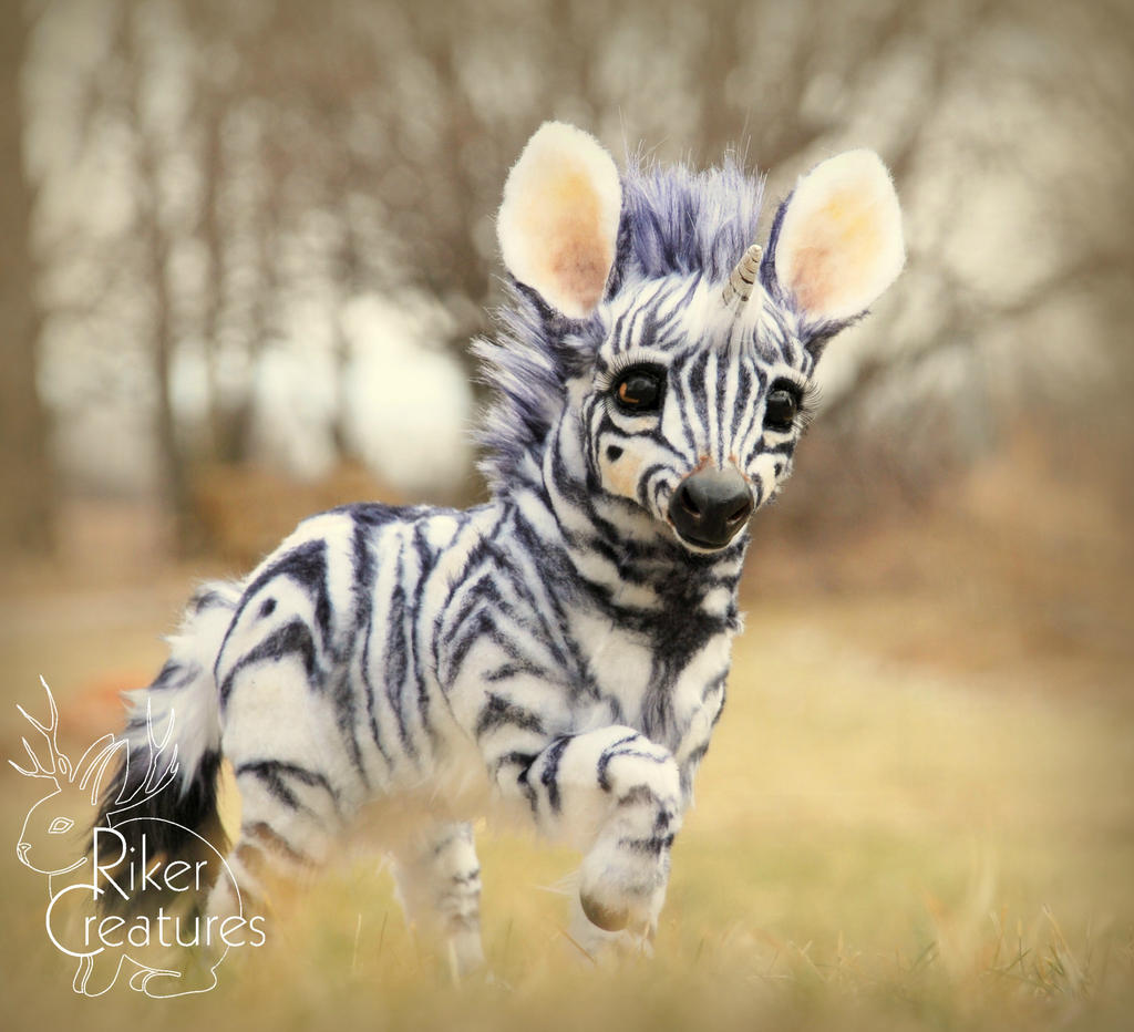 Baby Zebracorn - Fantasy Poseable Creature