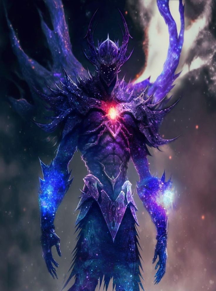 Cosmic garou god form, anime style, masterpiece, detailed, 4k