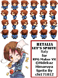 [REQUESTED]Hetalia RPG Maker - 1p!Italy sprites