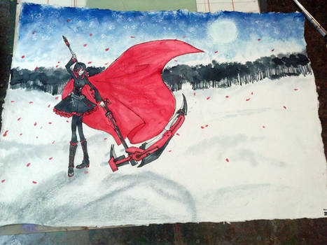 Water color painting: Ruby Rose