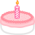 Cake Icon 6, Pink Roses