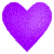 Glitter Heart Purple [F2U]