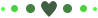 Heart and Dot Divider, Green Forest Colors