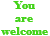 Tiny You Are Welcome Message, Green