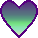 Green Purple Gradient Heart [F2U]