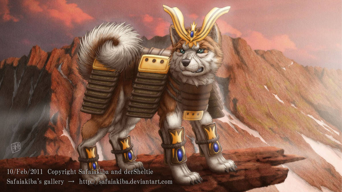 Samuay Dogs Commission : Samurai Dog by SheltieWolf on DeviantArt