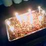 Birthday cake with candles