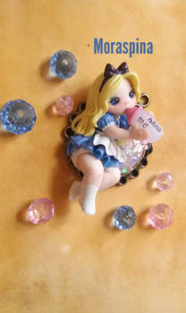 Chibi Alice in Wonderland Disney Princess necklace